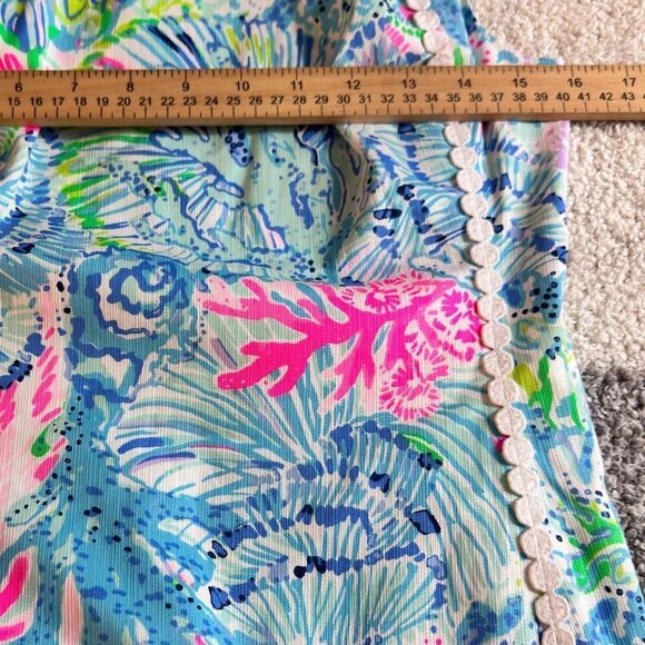 Lilly Pulitzer Dress Womens Size 0 Mila Dobby Stretch Sink Or Swim Shift Mini - Picture 8 of 13
